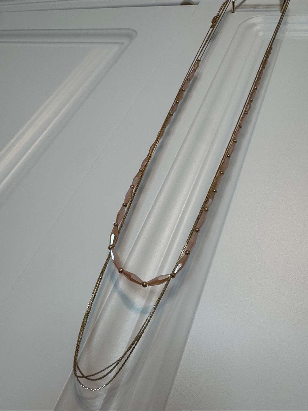 Plunder Rosita Long Necklace Blush Pink